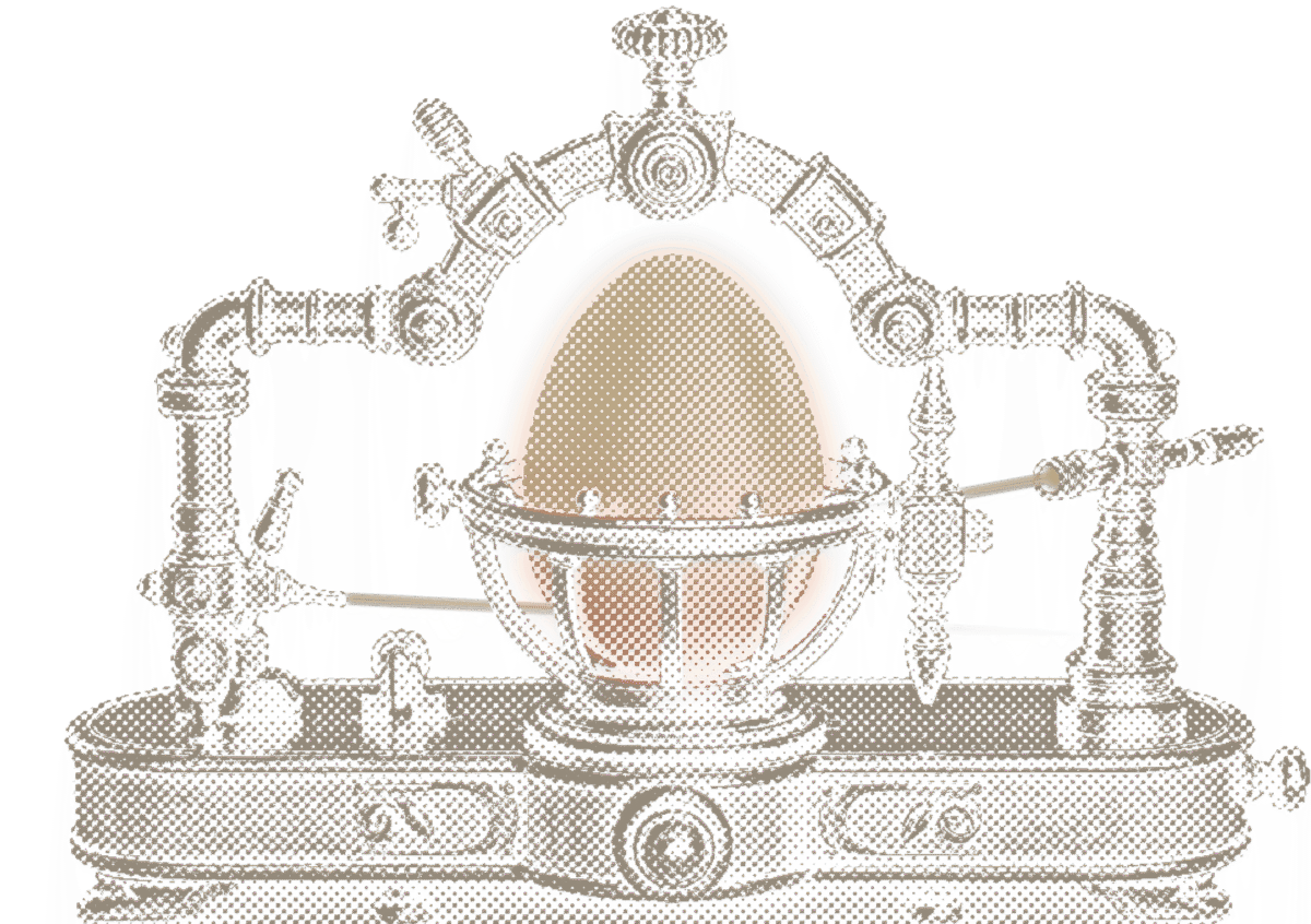 A patented invention that cooks and shells an egg